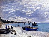 The Beach At Sainte-Adresse by Claude Monet
